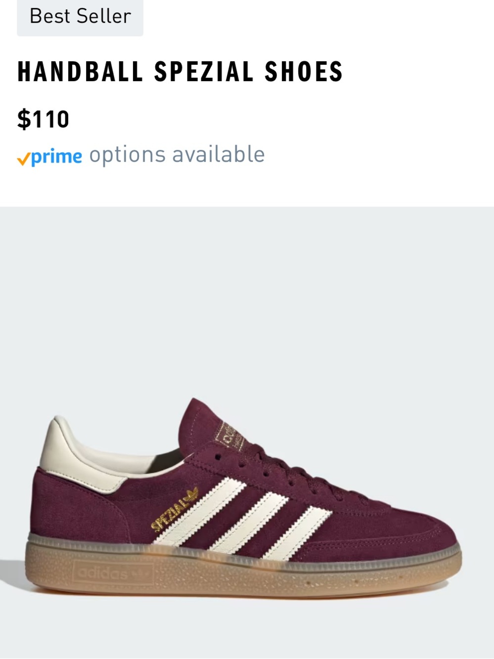 adidas Handball Spezial Sneakers — Burgundy & Cream